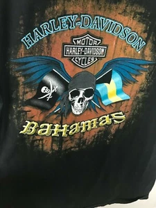 Camiseta Harley Davidson Bahamas Skull & Crossbones para hombre talla L - Imagen 1 de 7