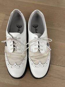 Sandbaggers Womens White Leather Golf Shoes  Charlie Size 8