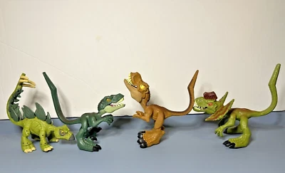 Jurassic World Bendy Biters Stegosaurus Velociraptor Tyrannosaurus Dilophosaurus - Image 1 of 4