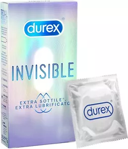 Preservativi Durex Ultrasottili INVISIBLE Sensibili Sottili Super Fino - Zdjęcie 1 z 4