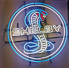 Panneaux néon chambre à bière Shelby Cobra verre rond panneaux néon pour hôtel de bureau...