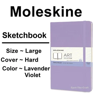 x Moleskine Sketchbook Large Lavender Violet Hard Cover - Picture 1 of 4