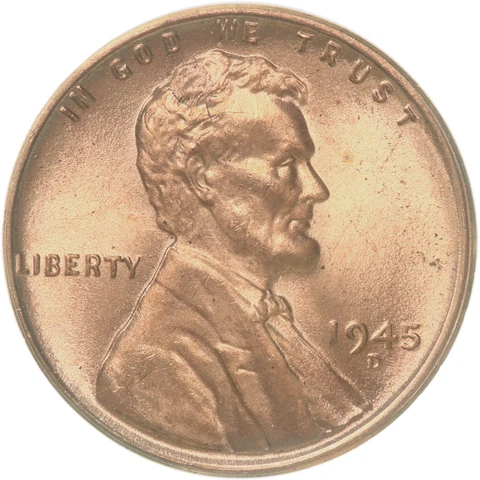 1945 D Lincoln Wheat Cent BU Penny US Coin Cover