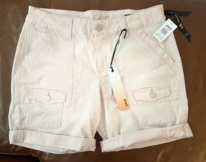 NEW JAG Cargo Shorts Cotton Roll-up Blush-Pink Relaxed 7-Pockets Stretchy 14 NWT - Picture 1 of 7
