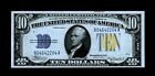 1934 A $10 ten dollar bill Yellow Seal North Africa Wwii Silver Certificate Unc.