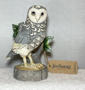 Jim Shore Heartwood Creek White Woodland Owl On Branch Figurine 4056970 NWT - Picture 1 of 7