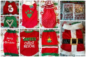 Top Pfote & Name Marke Weihnachten Hund Pullover, Bezüge und Pads Neu mit Etikett kostenloser Versand - Bild 1 von 19