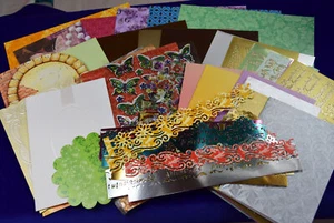 Gran set de manualidades, set de manualidades, 41 piezas, tarjetas, bordes, papeles, pegatinas - Imagen 1 de 8