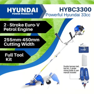 Hyundai Brushcutter Grass Trimmer 33cc 2-Stroke Whipper Snipper Petrol HYBC331 - Picture 1 of 10