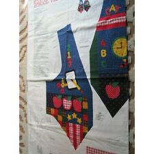 KIDS' VEST BACK TO SCHOOL Fabric Panel Pattern UNCUT Vintage