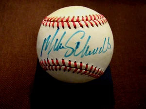 MIKE SCHMIDT PHILLIES HOF SIGNED AUTO VINTAGE CHARLES FEENEY GAME BASEBALL JSA - Picture 1 of 3