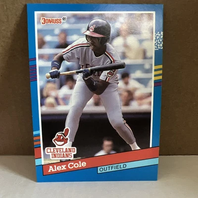 Alex Cole #383 Donruss MLB Baseball 1991 Cleveland Indians - Image 1 of 2
