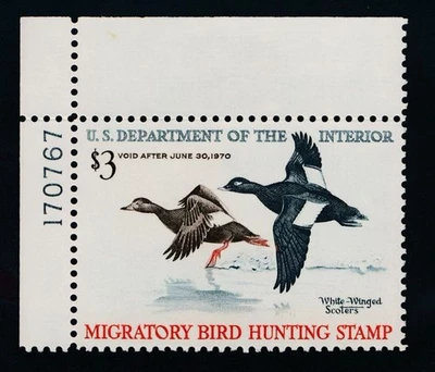 UNITED STATES (US) RW36 MINT VF HINGED $3 PL# - Image 1 of 2