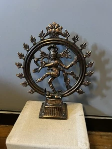 "Estatua de colección hindú del dios supremo Shiva Nataraja 14"" H bailarina divina latón macizo" - Imagen 1 de 3
