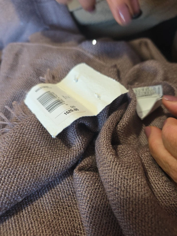 Brunello Cucinelli女式亮片羊绒和真丝混纺围巾 — 第 1/4 张图片