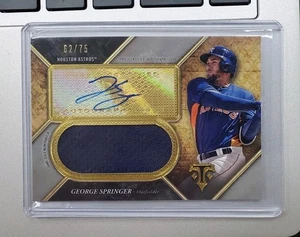 Camiseta deportiva Topps Triple Threads George Springer 2017 automática #62/75 Toronto Blue Jays  - Imagen 1 de 1