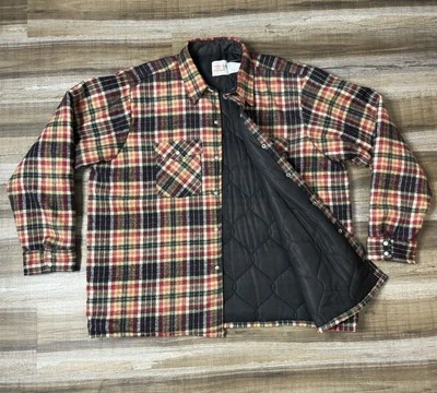 Saddle King Western Vintage Insulated Flannel Shirt Jacket Mens XL Pearl Snap - Image 1 of 4