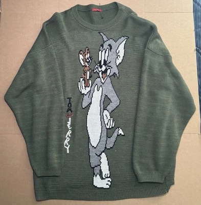 Suéter Iceberg Tom & Jerry Lana Acrílico Tejido De Colección 90 Dibujos Animados Turner Italia Talla XL Foto 1 de 4