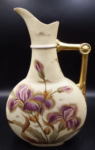 Jarra/Ewer Vintage Royal Rudolstadt Iris Floral 11" ¡EXCELENTE!! - Imagen 1 de 6