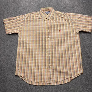 Polo Ralph Lauren Hemd Herren Medium rot orange kariert Blake Kurzarm Freizeit - Bild 1 von 9