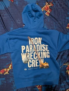 Under Armour Hoodie Mens Sz L Blue Project Rock Dwayne Johnson Wrecking Crew - Picture 1 of 4