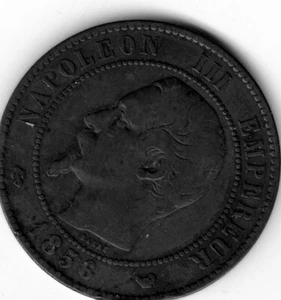 France: 10 Centimes 1856 W - Picture 1 of 2