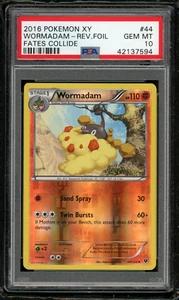 2016 POKEMON XY FATES COLLIDE 44 WORMADAM-REVERSE FOIL-PSA 10 GEM MINT ๐ POP 1! - Picture 1 of 2