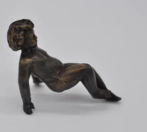3.5" Metal Cherub Shelf Hanger Decor Accent Bronze Color - Picture 1 of 8