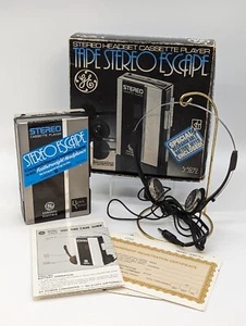 Vintage GE Stereo Escape 3-5272 Stereo Cassette Player W/Headphones Tested  - Picture 1 of 24
