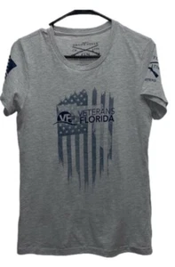 Neu ohne Etikett Grunt Style kurzärmliges T-Shirt Veterans of Florida Damengröße Medium - Bild 1 von 8