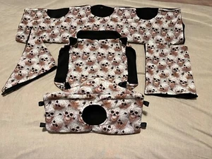 5 Piece Rat Hammock Set... 3D Skulls with Black Fleece - Picture 1 of 2