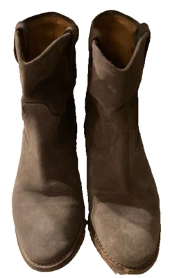 Isabel Marant 37/7 Taupe Gamuza Envejecida CRISI Botas de Cuña Ocultas # 4203 Foto 1 de 4