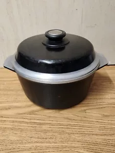 KF - Kitchen Fair Cast Aluminum Stock Pot- Dutch Oven Kettle -Black With Lid - Picture 1 of 9