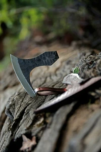 Hand Forged Black Head, Bearded Axe Head. Viking Axe Head, Throwing Axe Head - Picture 1 of 12