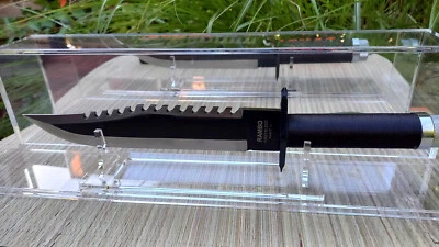 MARKENLOS Rambo Messer First Blood Part II Jagdmesser mit Messer Ständer/Vitrine