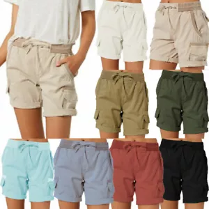 Women's Summer Casual Drawsting Shorts Ladies Short Stretch Hot Pants Plus Size、 - Picture 1 of 21