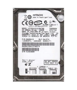 Hitachi HTS541616J9AT00 160Gb 2.5" Internal PATA Hard Drive - Picture 1 of 1