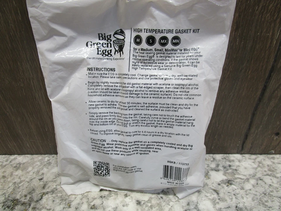 Big Green Egg High Temperature Gasket Kit for M S Minimax & Mini Eggs