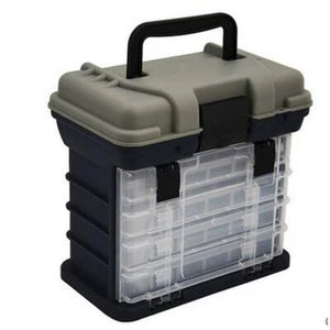 Tackle Box 4 Removable Tackle Tray System With Top Bulk Storage Fishing - Bild 1 von 1