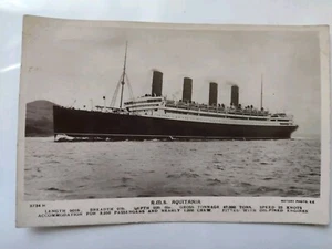 R.M.S. Aquitanien Postkarte Vintage Sammlerstücke siehe Bilder und Beschreibung - Bild 1 von 3