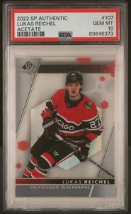 Reloj Futuro Auténtico 2023-24 SP Acetato LUKAS REICHEL RC SP PSA 10 Novato - Imagen 1 de 2