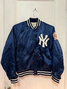 NY Yankees Vintage Jacket Satin Bomber Varsity New York Yankees Athletic Jacket - Picture 1 of 9