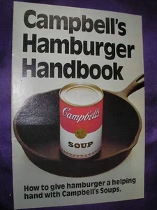 Vintage Campbells Soup Company Hamburger Handbood recipe booklet cookbook with - Picture 1 of 5