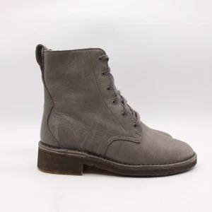 Clarks Originals Maru Elsa Women's 6 M Crepe Sole Gray Boots Charcoal Leather - Picture 1 of 12