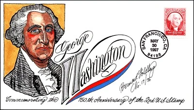 Scott 3140a 60 Cents Ben Washington Bernard Goldberg Hand Painted FDC 17 / 76 - Image 1 of 2