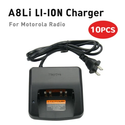 10X Rapid Li-ion Charger For Motorola PMNN4534 Mag One BPR40 A8 M106 BC130 Radio - Image 1 of 4
