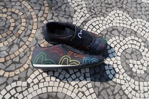 Evisu Trainers 3 Y2K Vintage 00s 2000s Denim - Picture 1 of 11