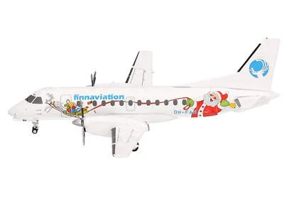 Saab 340 Commercial Aircraft "Finnaviation - Santa Livery" (OH-FAH) White with G - Image 1 of 3