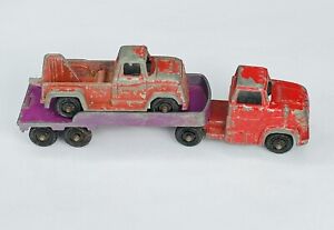 VINTAGE 1967 TootsieToy Trailor Purple ~Truck Hauling truck 1/64
