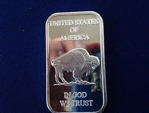 SilverTowne Bison Indianer PP Silber Kunstbarren P1946 - Bild 1 von 4